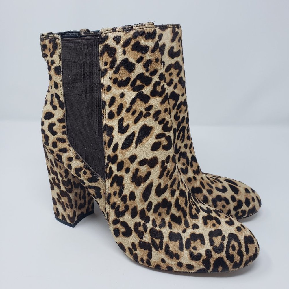 Sam Edelman Calf Hair Leopard Print Chelsea Boots